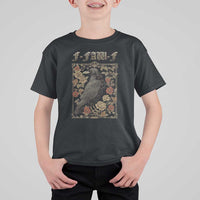 Funny F Caw F Crow T Shirt For Kid Vintage Bird Saying Adult Humor Gothic Tarot Card - Wonder Print Shop