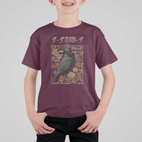 Funny F Caw F Crow T Shirt For Kid Vintage Bird Saying Adult Humor Gothic Tarot Card - Wonder Print Shop