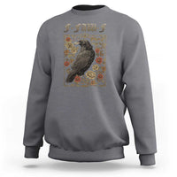 Funny F Caw F Crow Sweatshirt Vintage Bird Saying Adult Humor Gothic Tarot Card - Wonder Print Shop