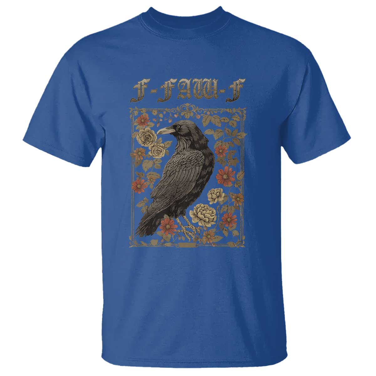 Funny F Caw F Crow T Shirt Vintage Bird Saying Adult Humor Gothic Tarot Card - Wonder Print Shop