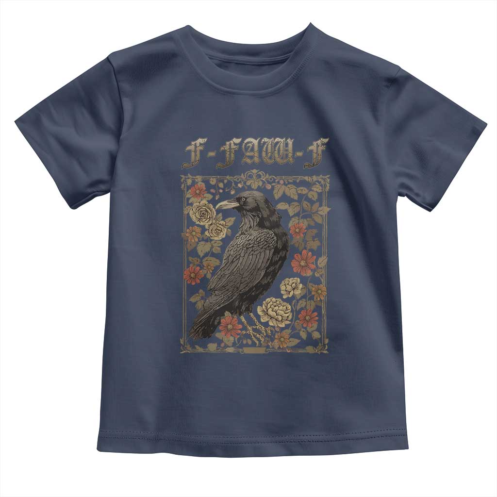 Funny F Caw F Crow Toddler T Shirt Vintage Bird Saying Adult Humor Gothic Tarot Card - Wonder Print Shop
