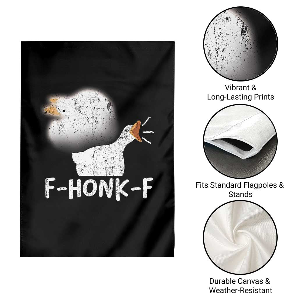 Silly Goose Meme Garden Flag Retro F-Honk-F Funny Farm Animal - Wonder Print Shop
