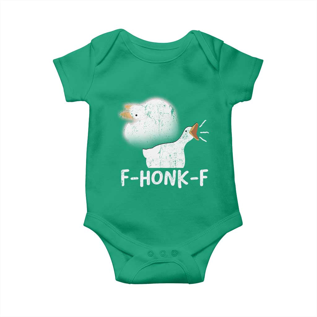 Silly Goose Meme Baby Onesie Retro F-Honk-F Funny Farm Animal - Wonder Print Shop