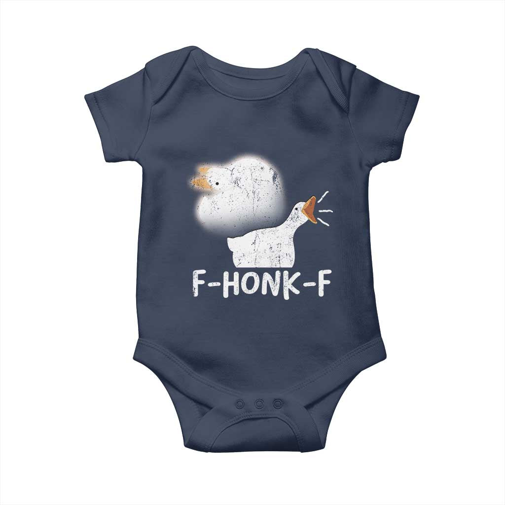 Silly Goose Meme Baby Onesie Retro F-Honk-F Funny Farm Animal - Wonder Print Shop