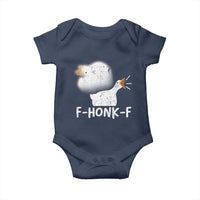 Silly Goose Meme Baby Onesie Retro F-Honk-F Funny Farm Animal - Wonder Print Shop