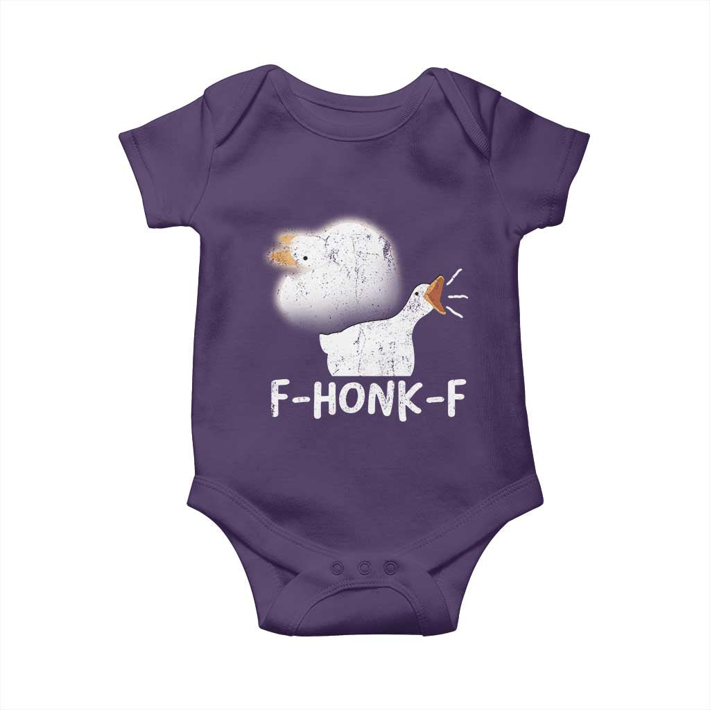 Silly Goose Meme Baby Onesie Retro F-Honk-F Funny Farm Animal - Wonder Print Shop