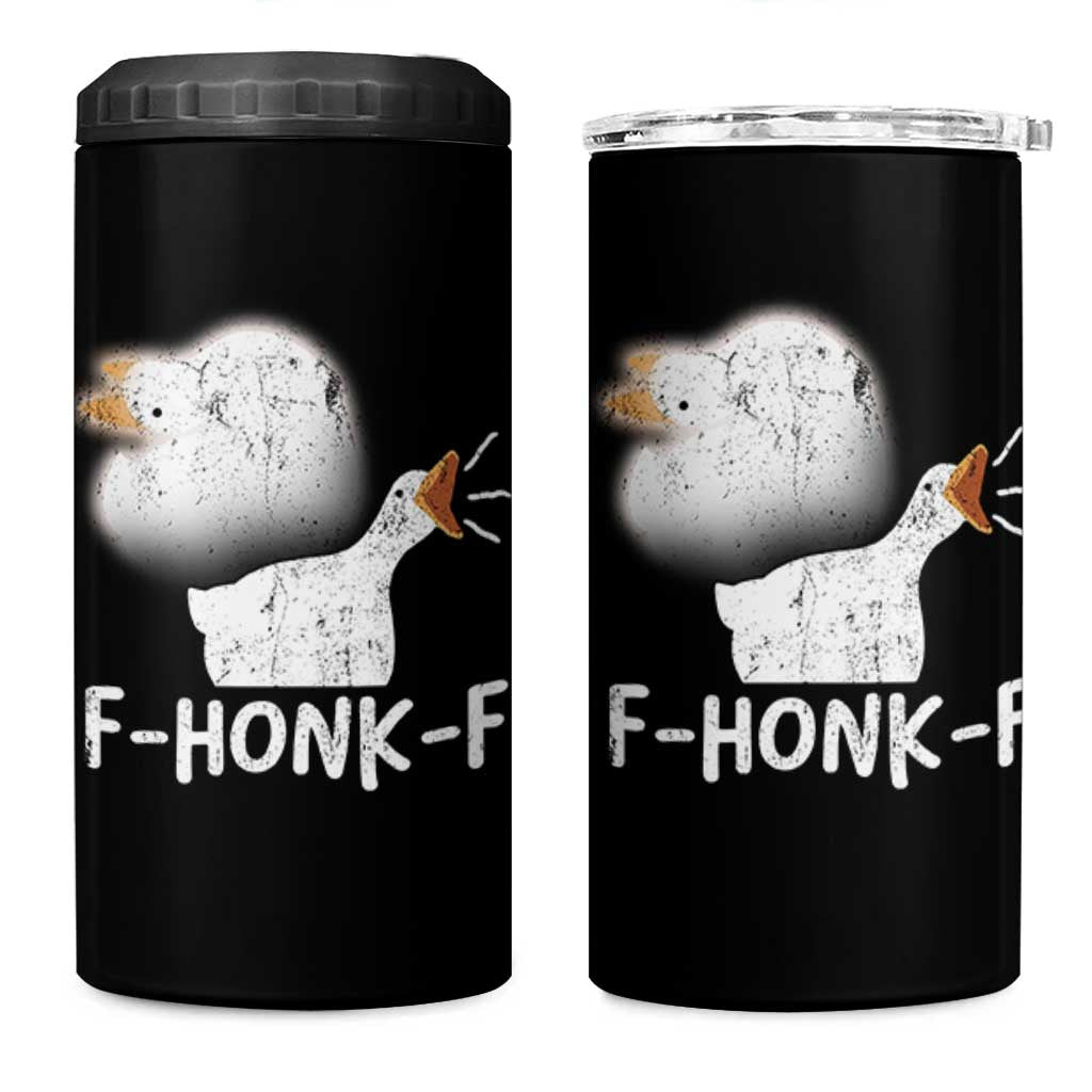 Silly Goose Meme 4 in 1 Can Cooler Tumbler Retro F-Honk-F Funny Farm Animal - Wonder Print Shop
