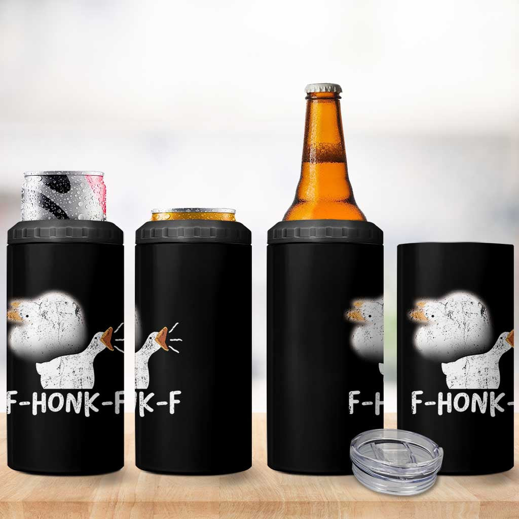 Silly Goose Meme 4 in 1 Can Cooler Tumbler Retro F-Honk-F Funny Farm Animal - Wonder Print Shop