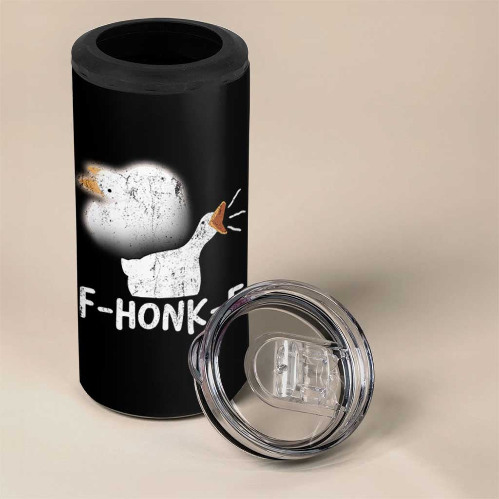 Silly Goose Meme 4 in 1 Can Cooler Tumbler Retro F-Honk-F Funny Farm Animal - Wonder Print Shop