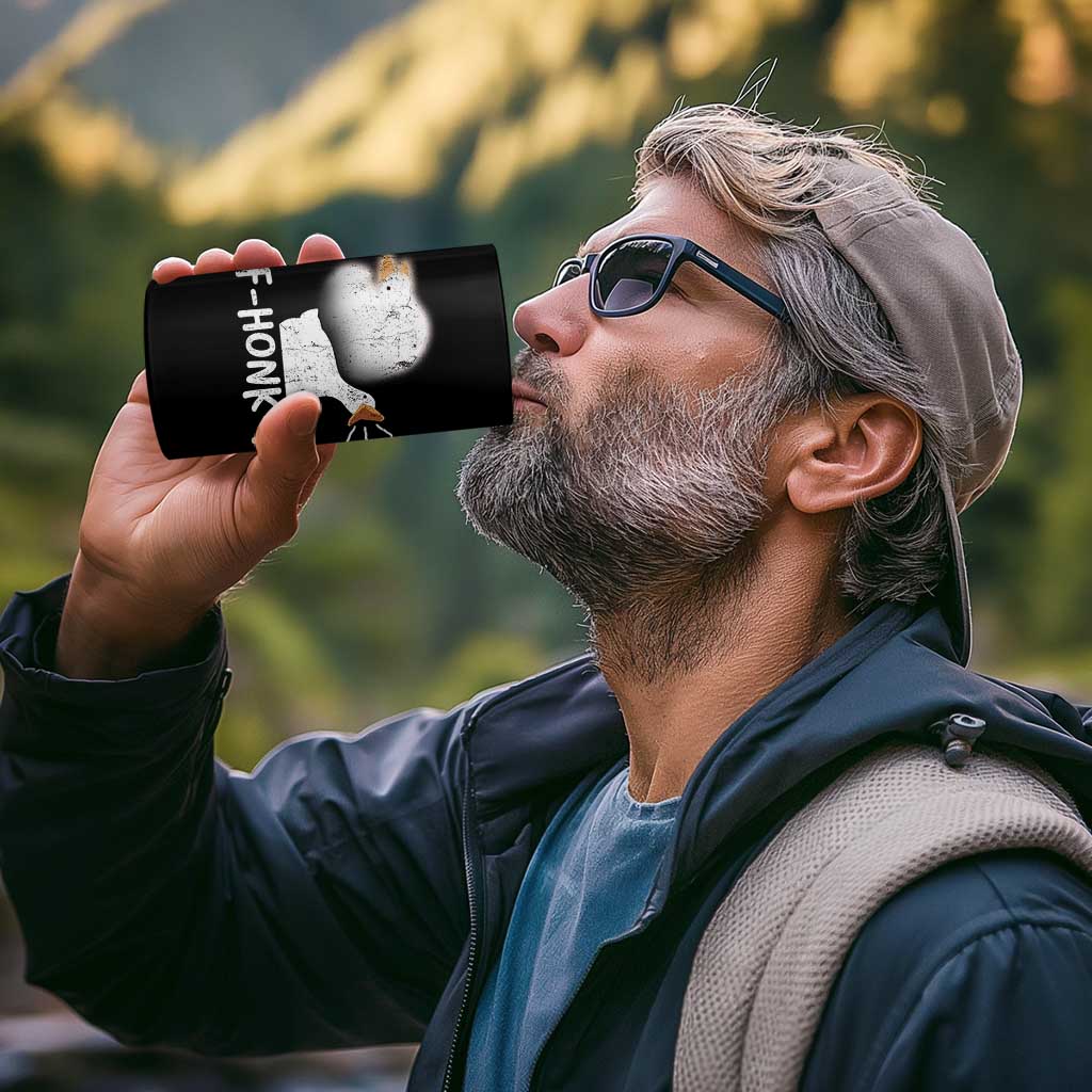 Silly Goose Meme 4 in 1 Can Cooler Tumbler Retro F-Honk-F Funny Farm Animal - Wonder Print Shop