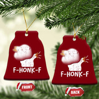 Silly Goose Meme Ceramic Ornament Retro F-Honk-F Funny Farm Animal - Wonder Print Shop