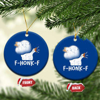 Silly Goose Meme Ceramic Ornament Retro F-Honk-F Funny Farm Animal - Wonder Print Shop
