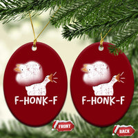 Silly Goose Meme Ceramic Ornament Retro F-Honk-F Funny Farm Animal - Wonder Print Shop