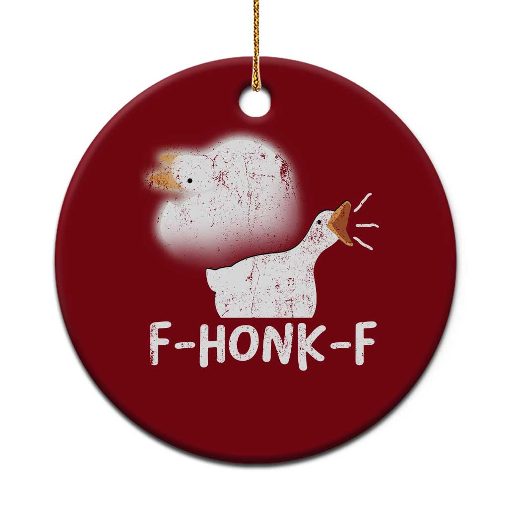 Silly Goose Meme Ceramic Ornament Retro F-Honk-F Funny Farm Animal - Wonder Print Shop