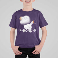 Silly Goose Meme T Shirt For Kid Retro F-Honk-F Funny Farm Animal - Wonder Print Shop