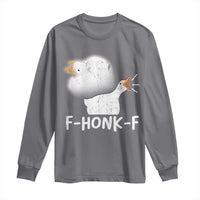 Silly Goose Meme Long Sleeve Shirt Retro F-Honk-F Funny Farm Animal - Wonder Print Shop