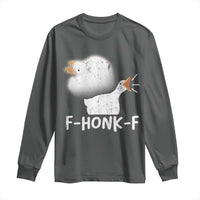 Silly Goose Meme Long Sleeve Shirt Retro F-Honk-F Funny Farm Animal - Wonder Print Shop