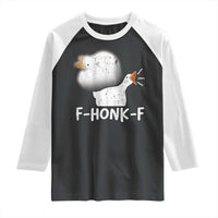 Silly Goose Meme Raglan Shirt Retro F-Honk-F Funny Farm Animal - Wonder Print Shop