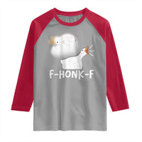 Silly Goose Meme Raglan Shirt Retro F-Honk-F Funny Farm Animal - Wonder Print Shop