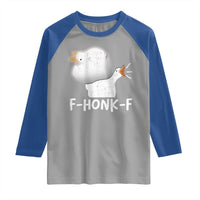 Silly Goose Meme Raglan Shirt Retro F-Honk-F Funny Farm Animal - Wonder Print Shop