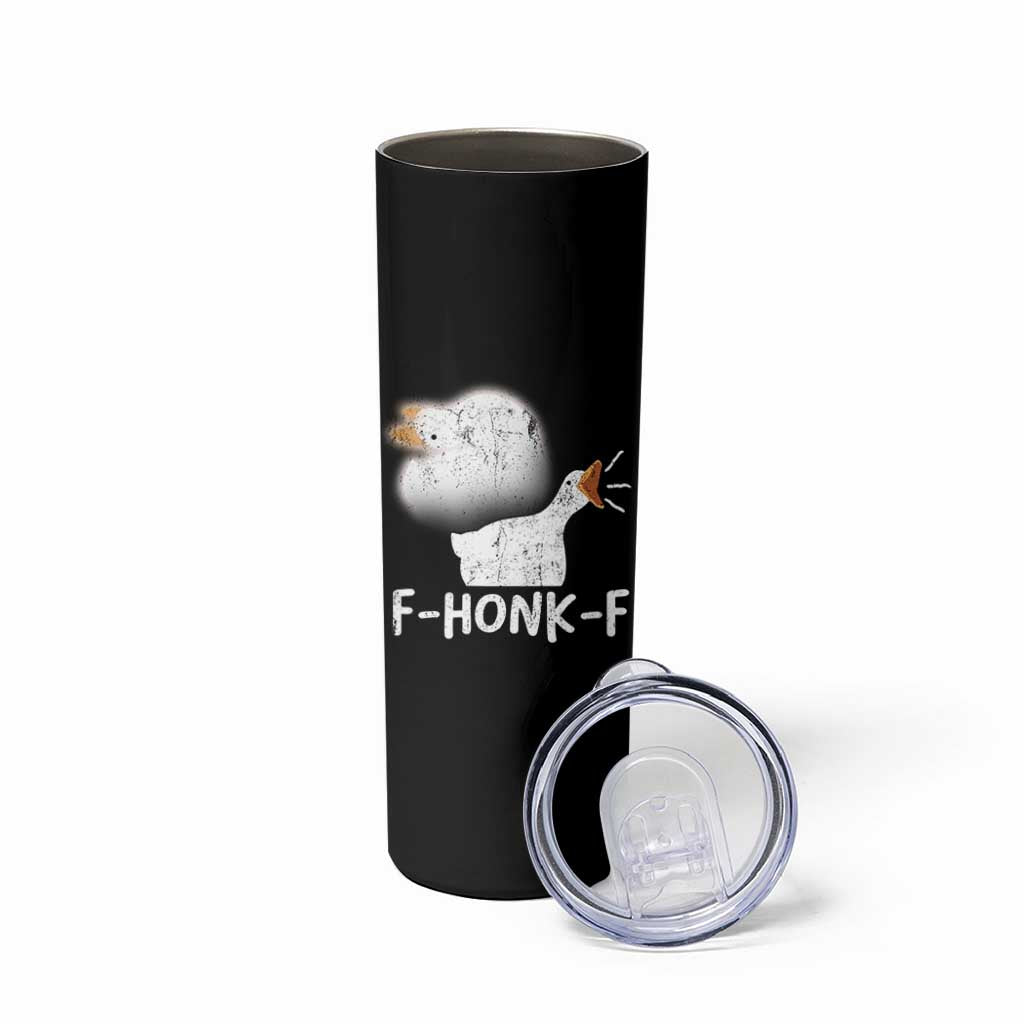 Silly Goose Meme Skinny Tumbler Retro F-Honk-F Funny Farm Animal - Wonder Print Shop