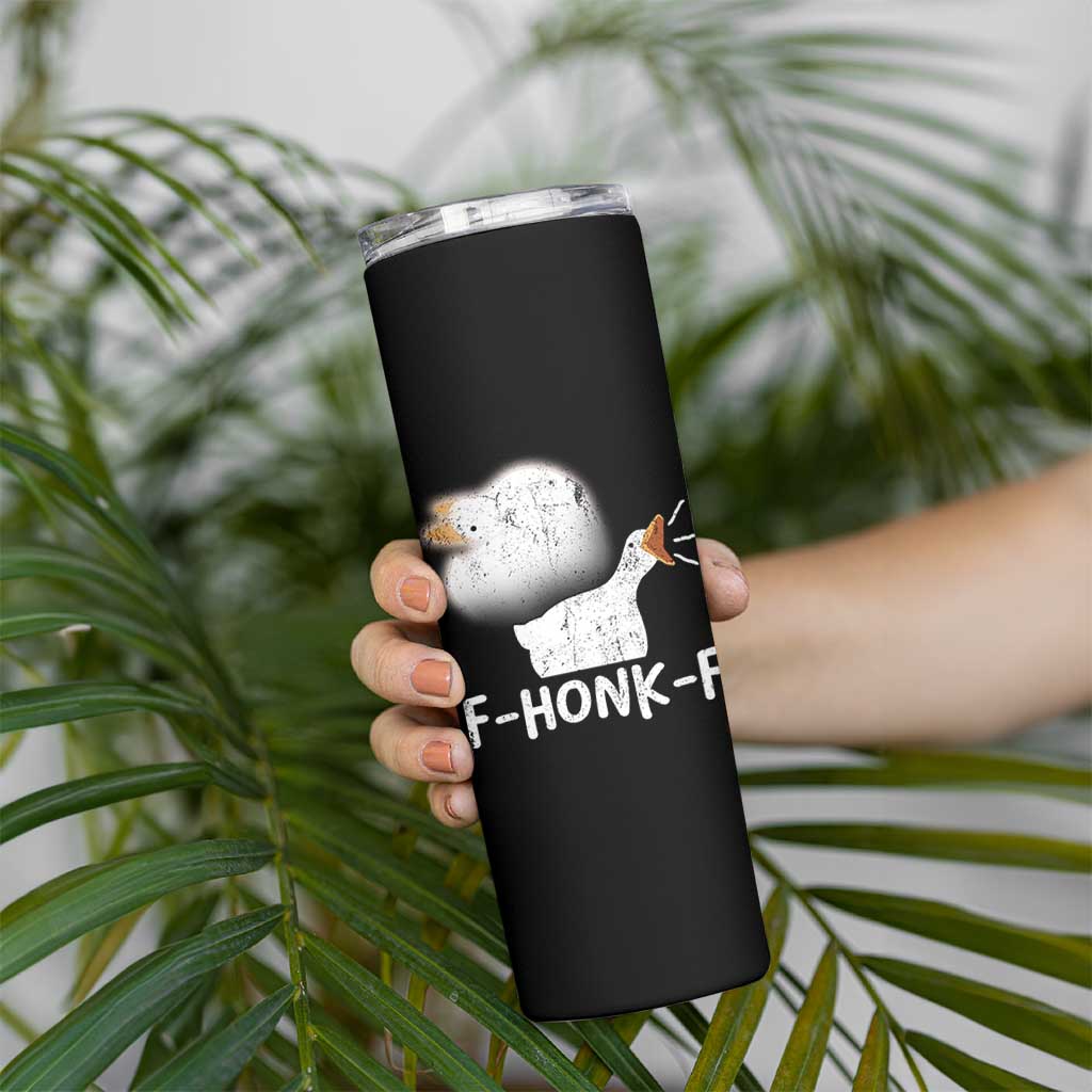 Silly Goose Meme Skinny Tumbler Retro F-Honk-F Funny Farm Animal - Wonder Print Shop