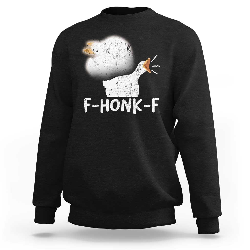 Silly Goose Meme Sweatshirt Retro F-Honk-F Funny Farm Animal - Wonder Print Shop