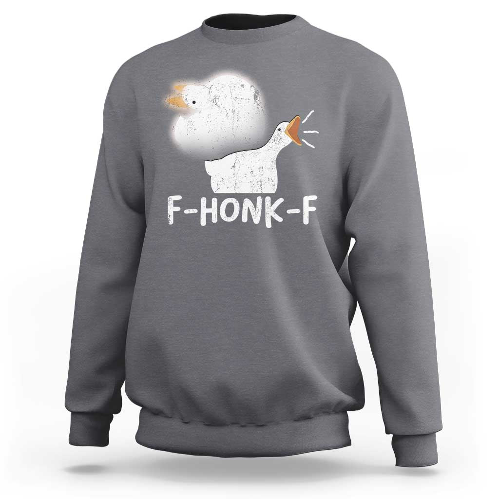 Silly Goose Meme Sweatshirt Retro F-Honk-F Funny Farm Animal - Wonder Print Shop