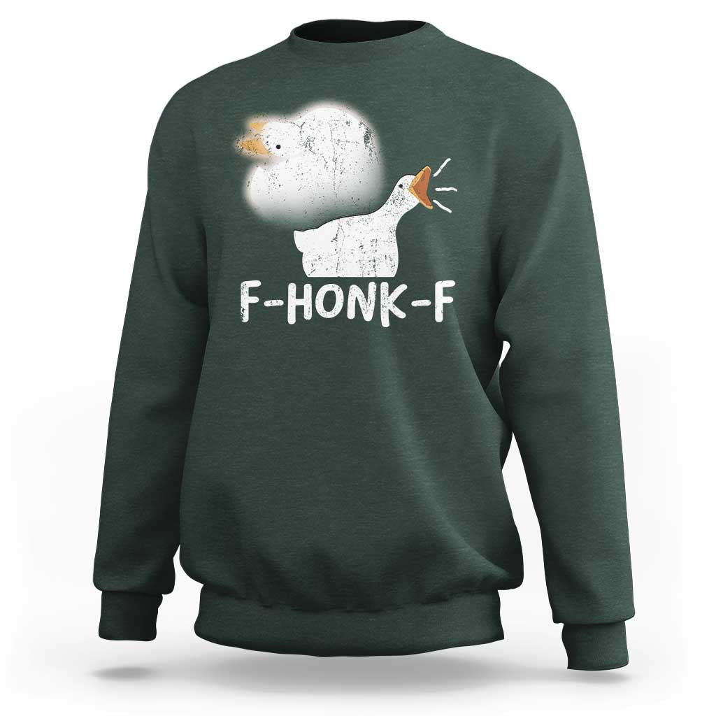 Silly Goose Meme Sweatshirt Retro F-Honk-F Funny Farm Animal - Wonder Print Shop