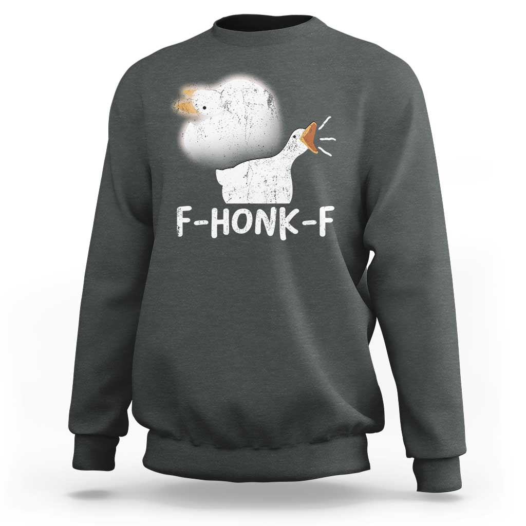 Silly Goose Meme Sweatshirt Retro F-Honk-F Funny Farm Animal - Wonder Print Shop