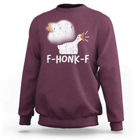 Silly Goose Meme Sweatshirt Retro F-Honk-F Funny Farm Animal - Wonder Print Shop