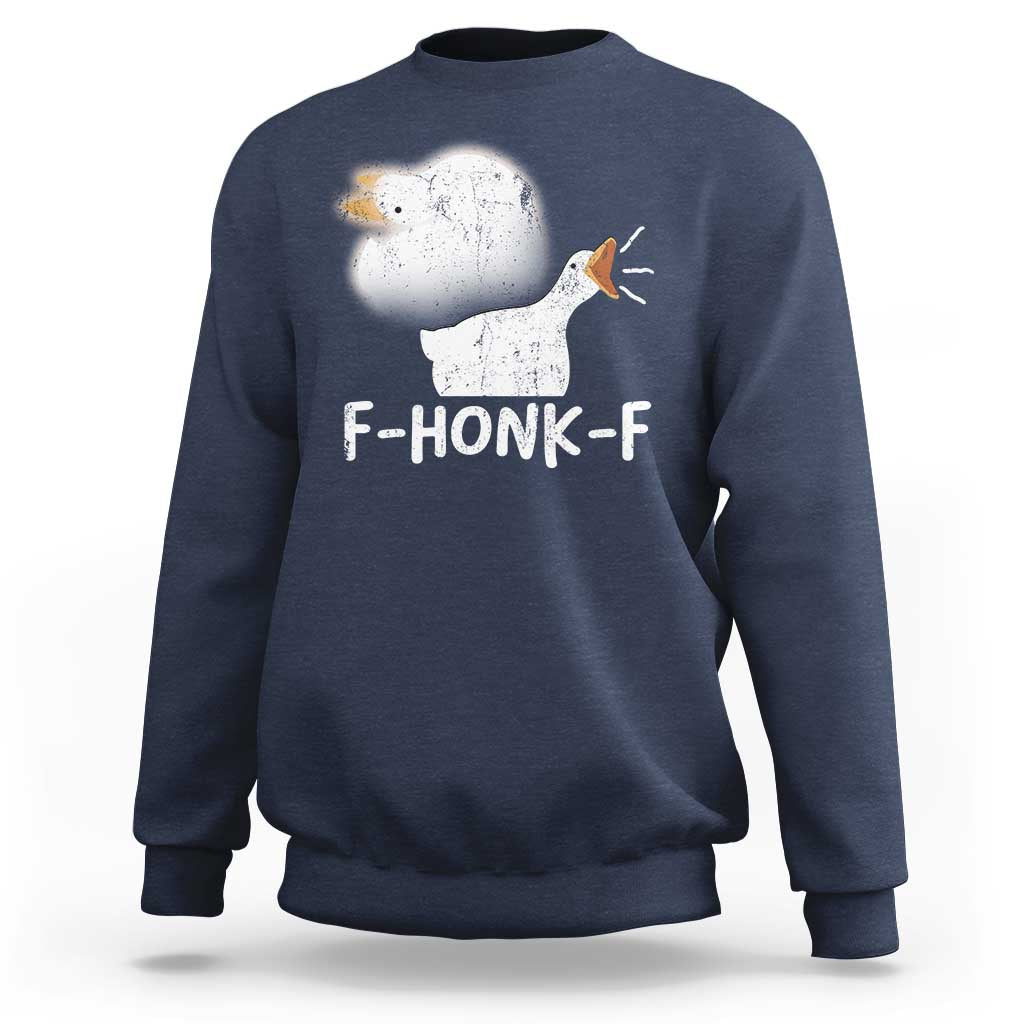 Silly Goose Meme Sweatshirt Retro F-Honk-F Funny Farm Animal - Wonder Print Shop