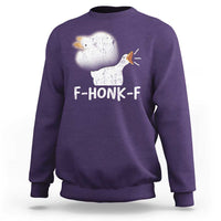 Silly Goose Meme Sweatshirt Retro F-Honk-F Funny Farm Animal - Wonder Print Shop