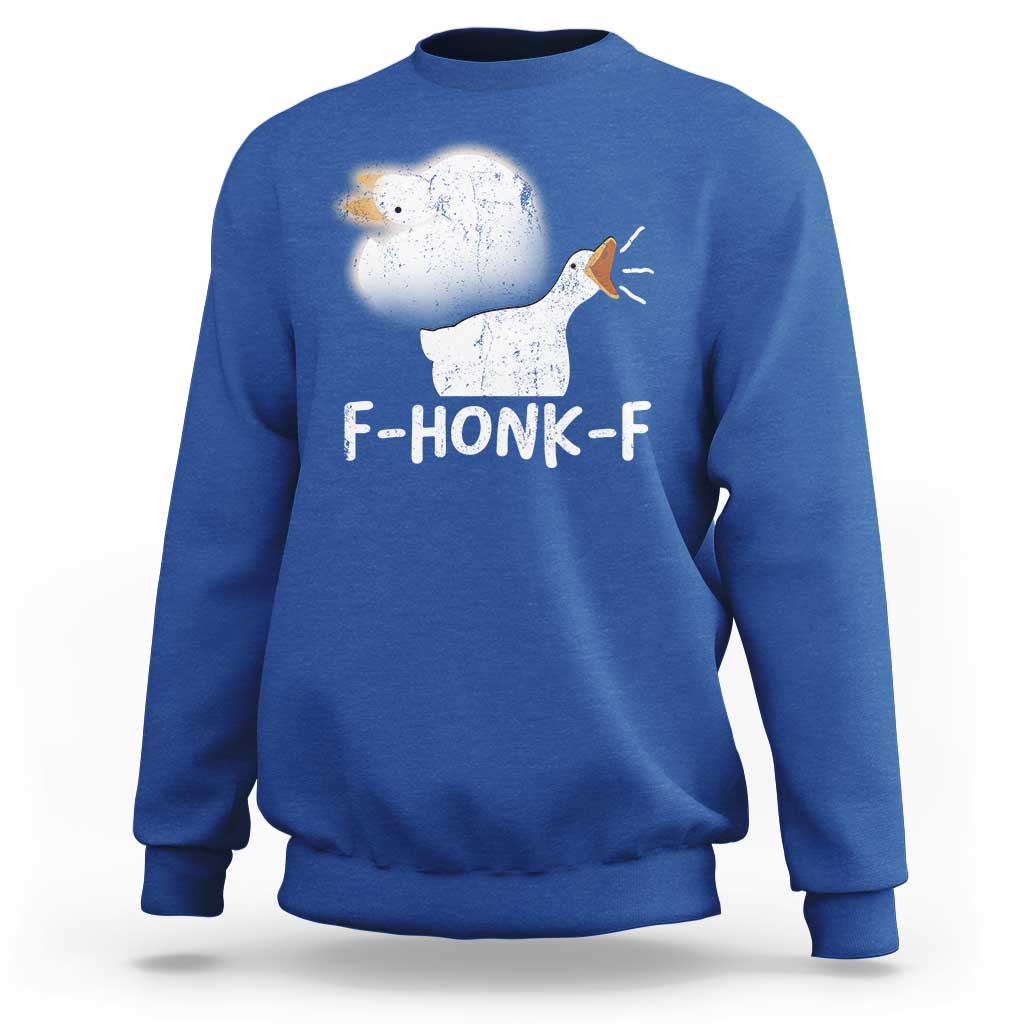 Silly Goose Meme Sweatshirt Retro F-Honk-F Funny Farm Animal - Wonder Print Shop