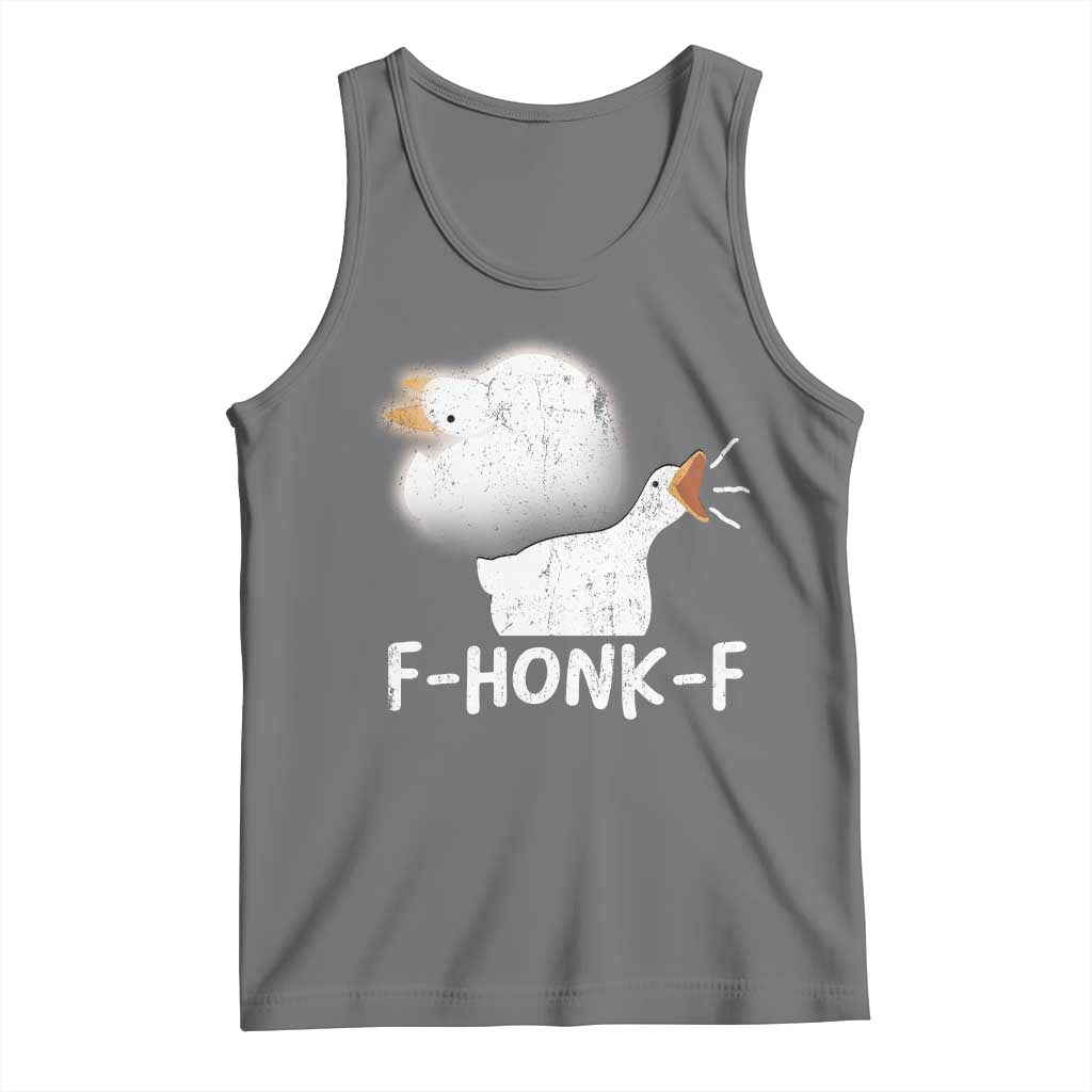 Silly Goose Meme Tank Top Retro F-Honk-F Funny Farm Animal - Wonder Print Shop