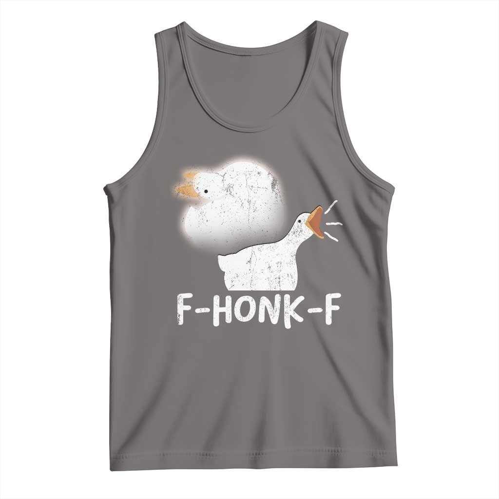 Silly Goose Meme Tank Top Retro F-Honk-F Funny Farm Animal - Wonder Print Shop