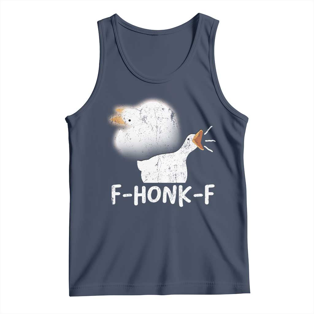 Silly Goose Meme Tank Top Retro F-Honk-F Funny Farm Animal - Wonder Print Shop