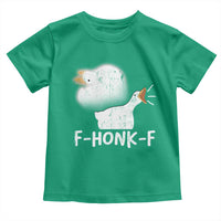 Silly Goose Meme Toddler T Shirt Retro F-Honk-F Funny Farm Animal - Wonder Print Shop