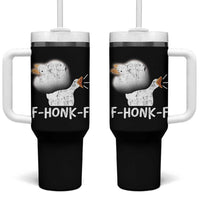 Silly Goose Meme Tumbler With Handle Retro F-Honk-F Funny Farm Animal - Wonder Print Shop