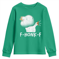 Silly Goose Meme Youth Sweatshirt Retro F-Honk-F Funny Farm Animal - Wonder Print Shop