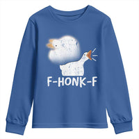 Silly Goose Meme Youth Sweatshirt Retro F-Honk-F Funny Farm Animal - Wonder Print Shop