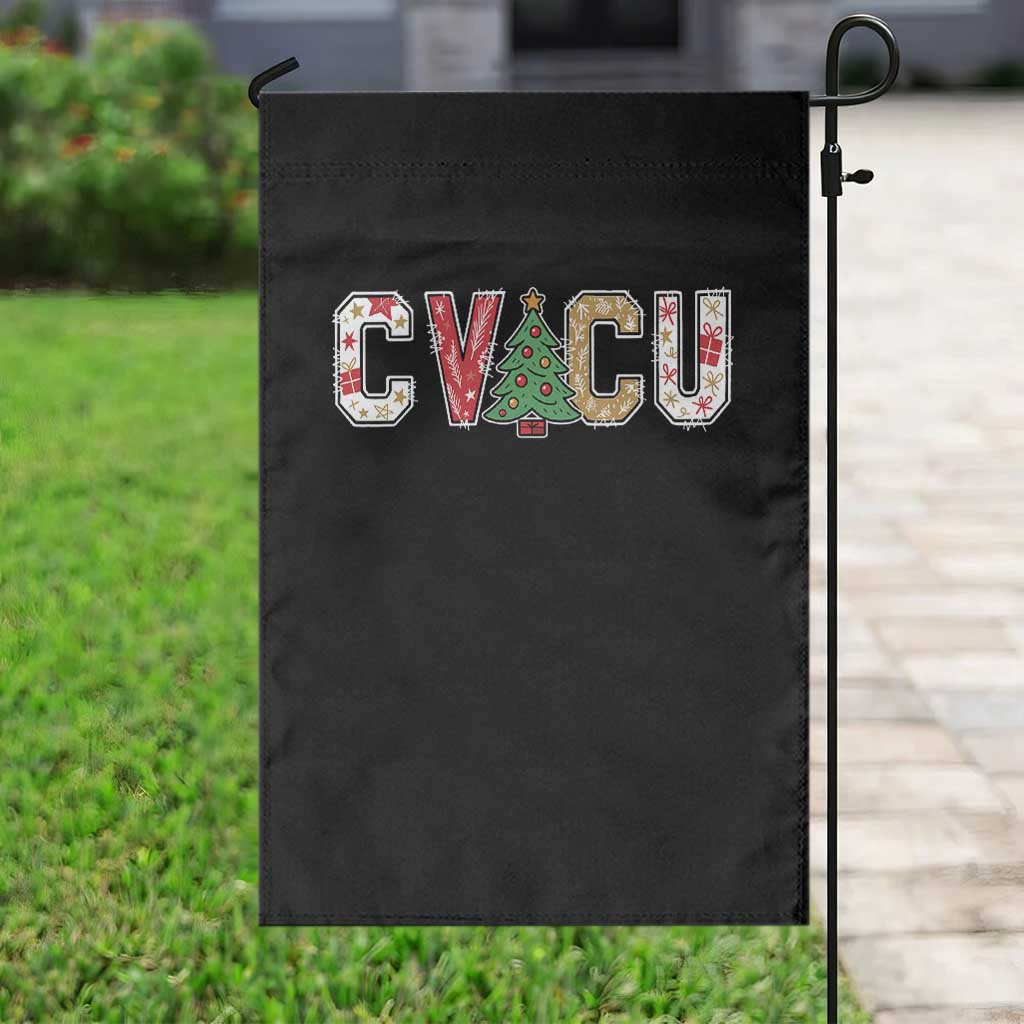 Christmas CVICU Nurse Garden Flag Cardiovascular Intensive Care Unit Cardiac Nurse - Wonder Print Shop