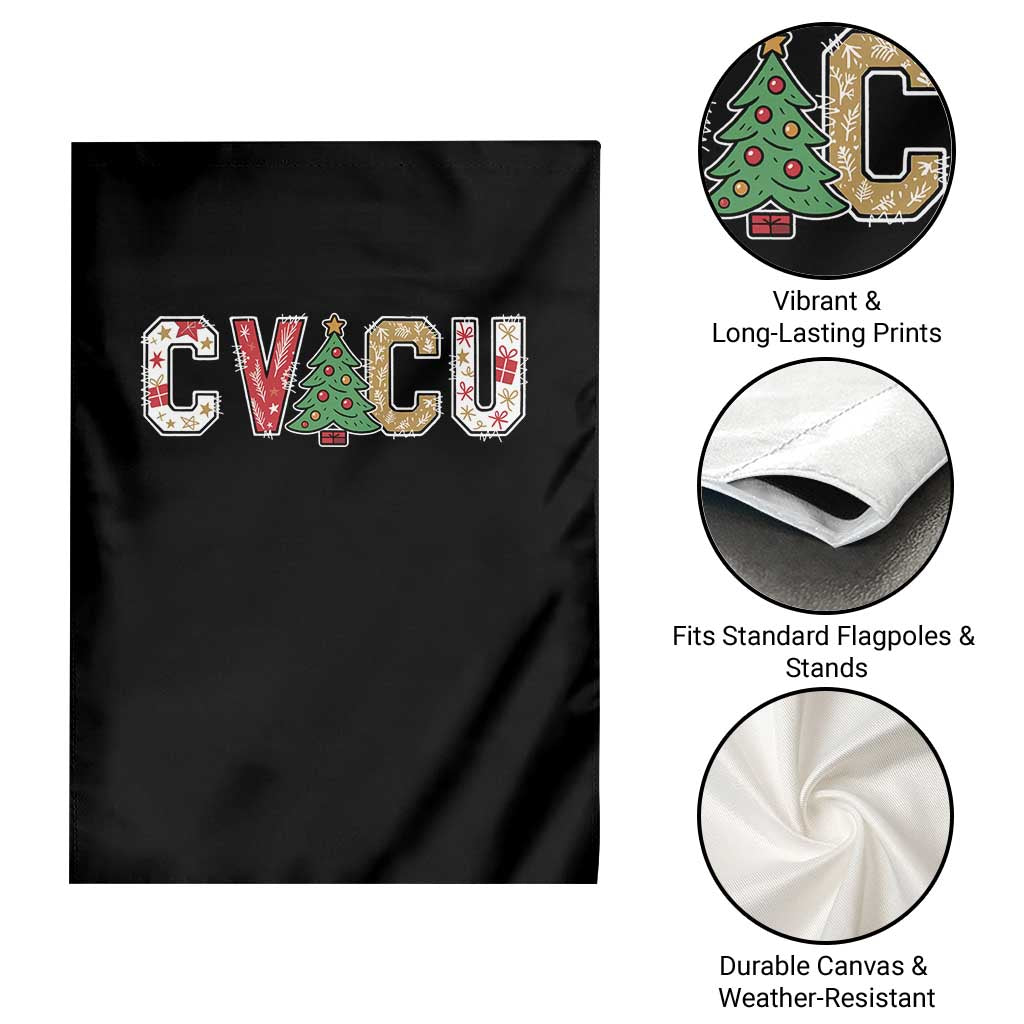 Christmas CVICU Nurse Garden Flag Cardiovascular Intensive Care Unit Cardiac Nurse - Wonder Print Shop