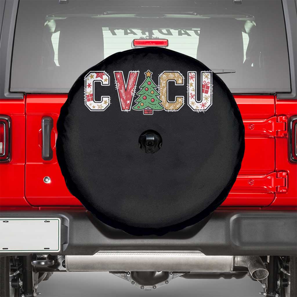 Christmas CVICU Nurse Spare Tire Cover Cardiovascular Intensive Care Unit Cardiac Nurse - Wonder Print Shop