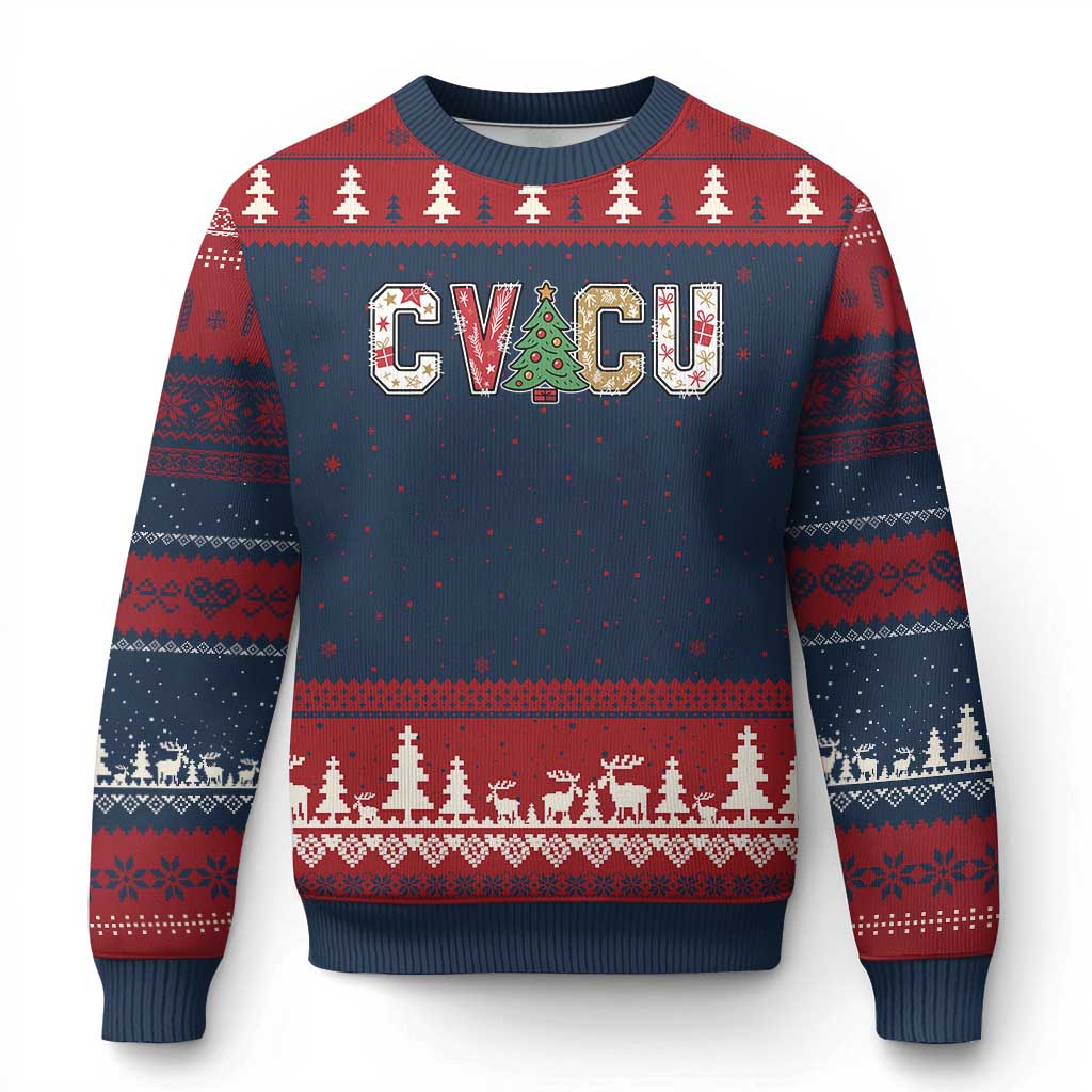 Xmas CVICU Nurse Ugly Christmas Sweater Cardiovascular Intensive Care Unit Cardiac Nurse - Wonder Print Shop
