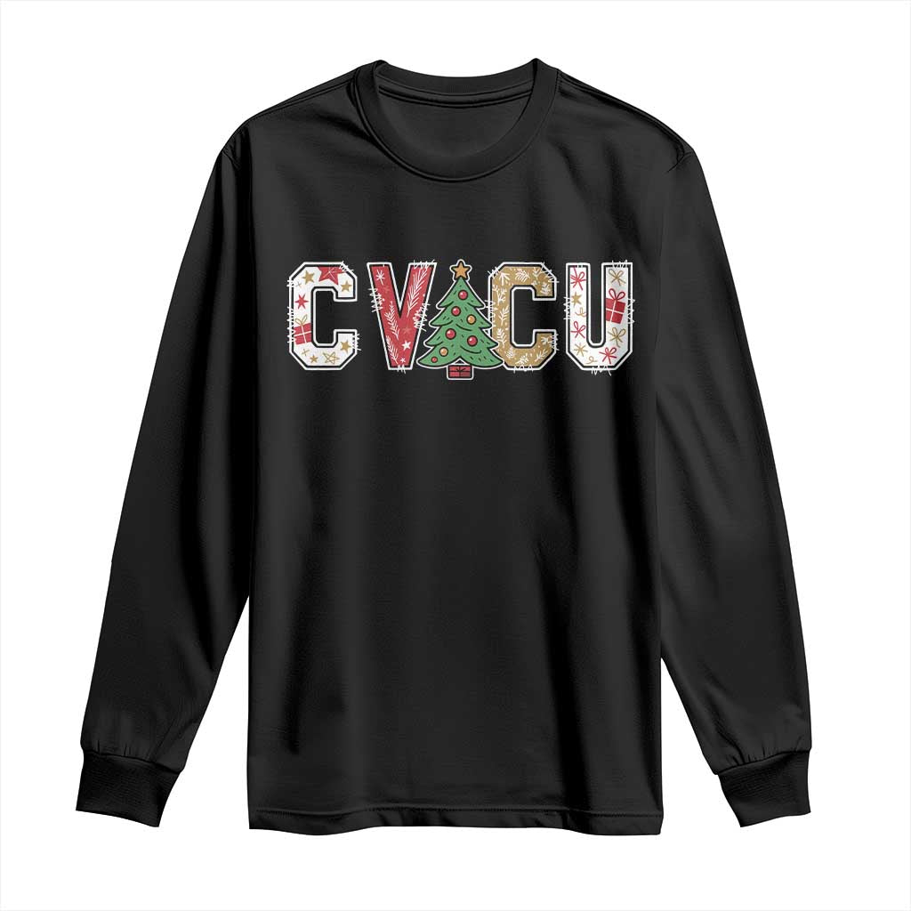 Christmas CVICU Nurse Long Sleeve Shirt Cardiovascular Intensive Care Unit Cardiac Nurse - Wonder Print Shop