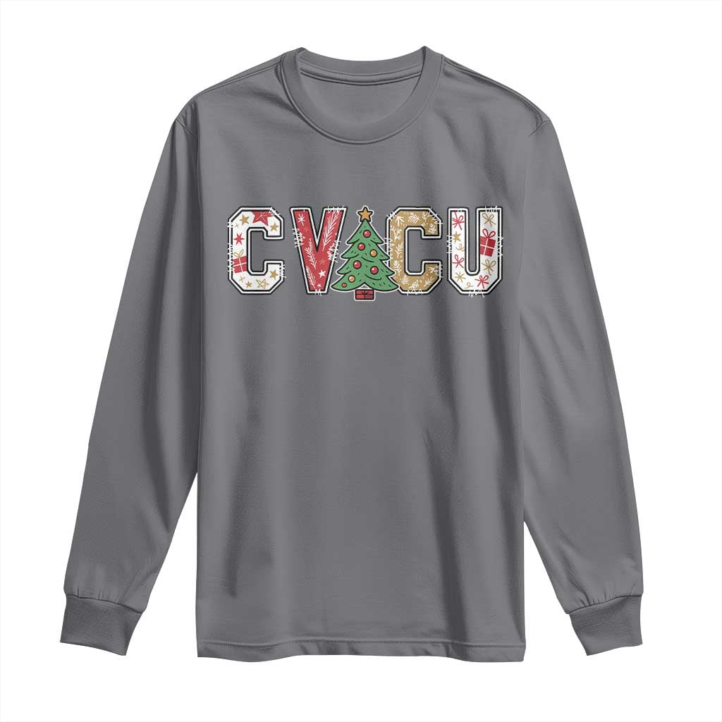 Christmas CVICU Nurse Long Sleeve Shirt Cardiovascular Intensive Care Unit Cardiac Nurse - Wonder Print Shop