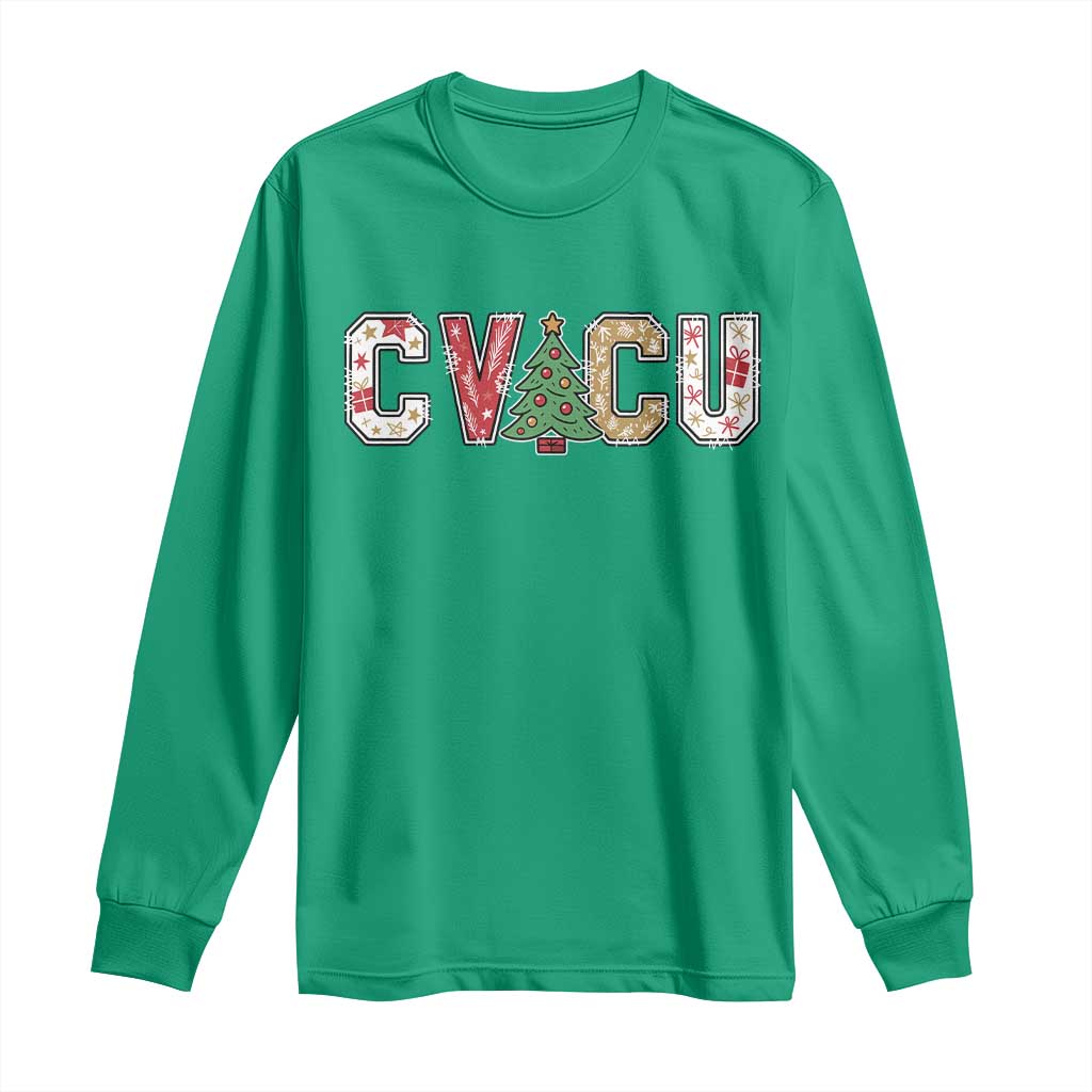 Christmas CVICU Nurse Long Sleeve Shirt Cardiovascular Intensive Care Unit Cardiac Nurse - Wonder Print Shop