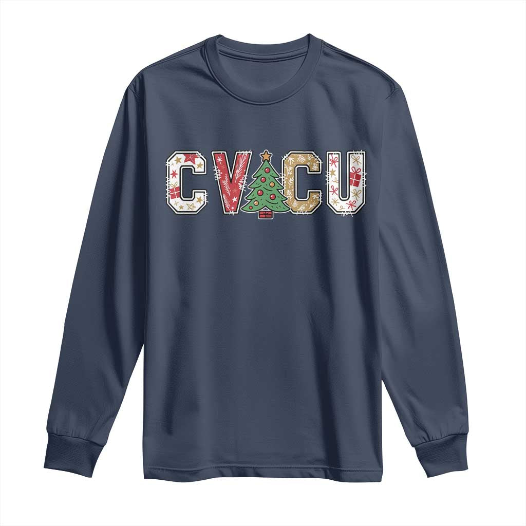 Christmas CVICU Nurse Long Sleeve Shirt Cardiovascular Intensive Care Unit Cardiac Nurse - Wonder Print Shop