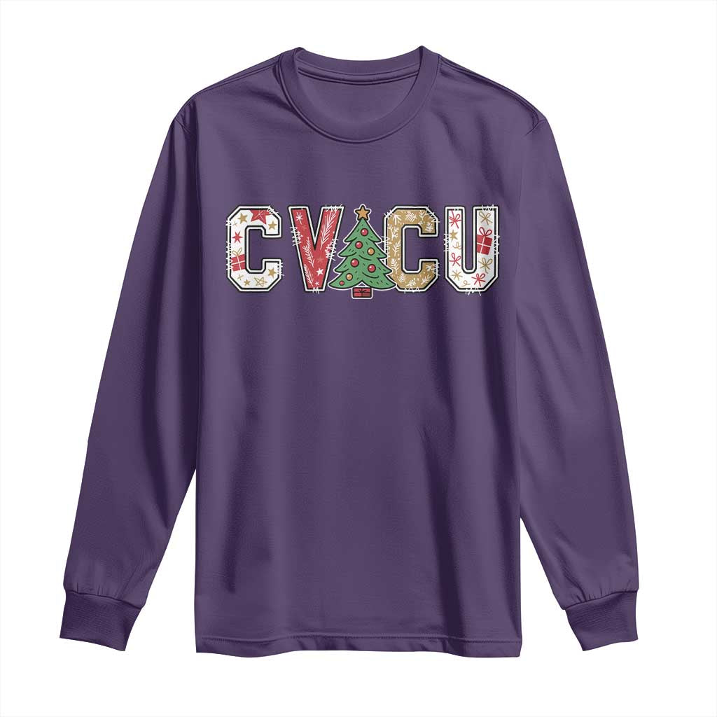 Christmas CVICU Nurse Long Sleeve Shirt Cardiovascular Intensive Care Unit Cardiac Nurse - Wonder Print Shop